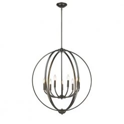 Colson EB 9-Light Etruscan Bronze Chandelier by Golden Lighting -Golden Lighting Shop etruscan bronze with no shade golden lighting chandeliers 3167 9 eb 4f 1000