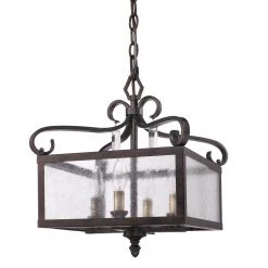Valencia Collection 4-Light Fired Bronze Semi-Flush Mount/Pendant Convertible by Golden Lighting 11 Valencia Collection 4-Light Fired Bronze Semi-Flush Mount/Pendant Convertible by Golden Lighting -Golden Lighting Shop fired bronze golden lighting flush mount lights 049sfmpfb 4f 1000