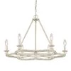 Saxon 6-Light French White Wagon Wheel Chandelier by Golden Lighting 1 Saxon 6-Light French White Wagon Wheel Chandelier by Golden Lighting -Golden Lighting Shop french white golden lighting chandeliers 5926 6 fw 64 1000