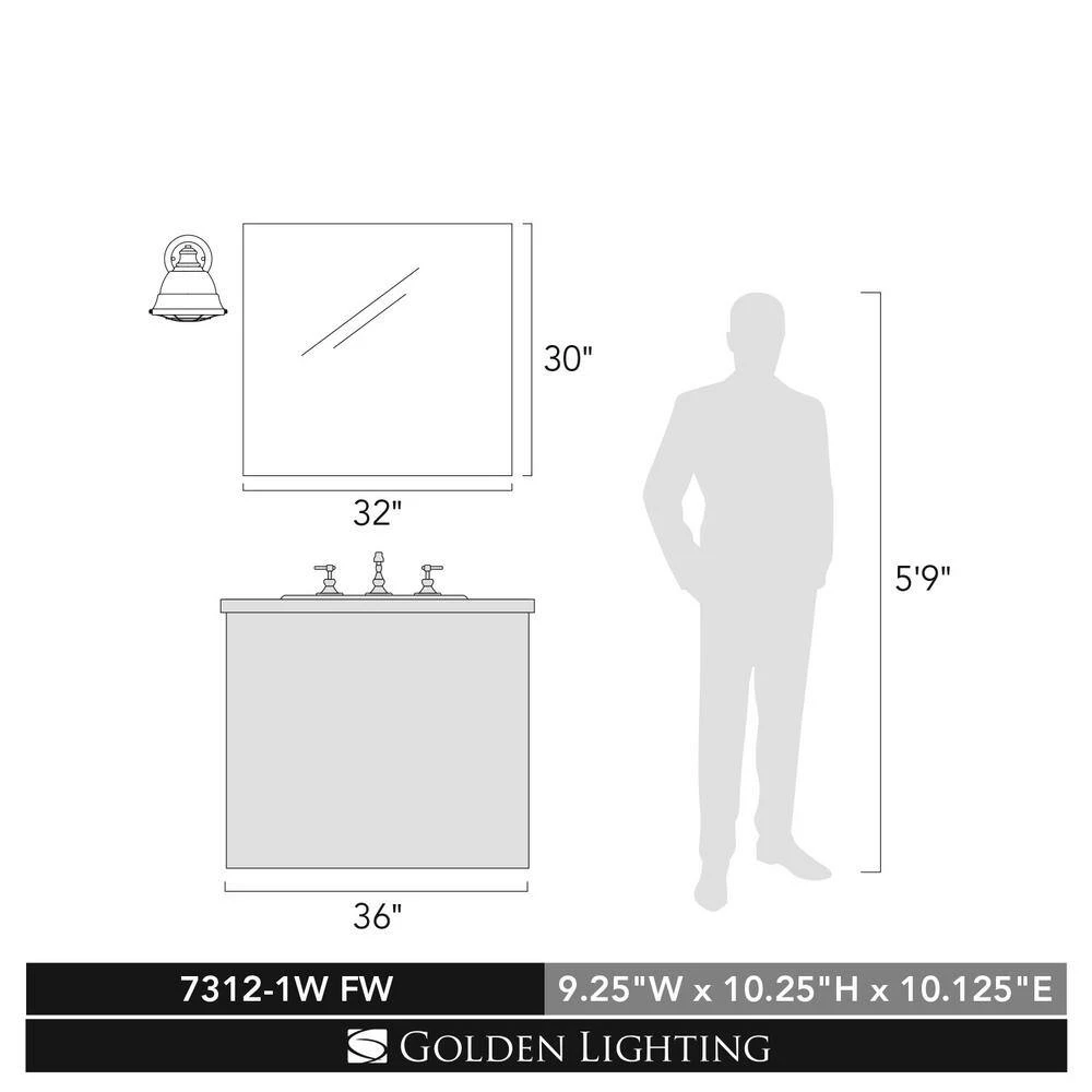 Bartlett 1-Light French White Sconce by Golden Lighting 6 Bartlett 1-Light French White Sconce by Golden Lighting - Image 4