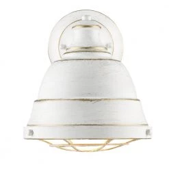 Bartlett 1-Light French White Sconce by Golden Lighting
