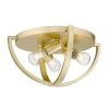 Colson 14.125 in. 3-Light Olympic Gold Flush Mount by Golden Lighting -Golden Lighting Shop gold golden lighting flush mount lights 3167 fm15 og 64 1000