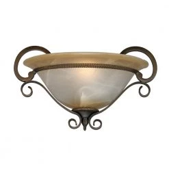 Meridian Collection 1-Light Golden Bronze Sconce by Golden Lighting