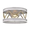 Chatham 2-Light Gray Driftwood Flush Mount by Golden Lighting