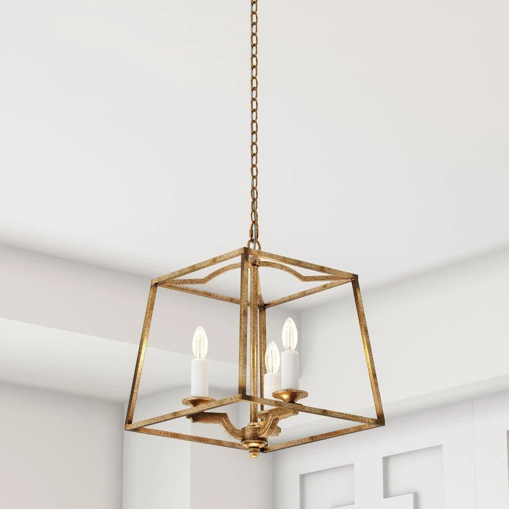 Athena 3-Light Grecian Gold Pendant by Golden Lighting 6 Athena 3-Light Grecian Gold Pendant by Golden Lighting - Image 4