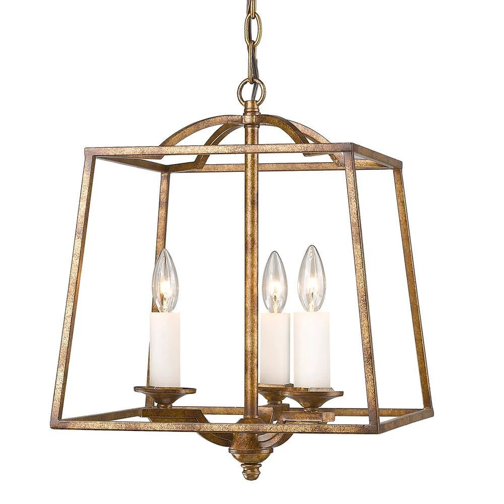 Athena 3-Light Grecian Gold Pendant by Golden Lighting 8 Athena 3-Light Grecian Gold Pendant by Golden Lighting - Image 6