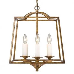 Athena 3-Light Grecian Gold Pendant by Golden Lighting