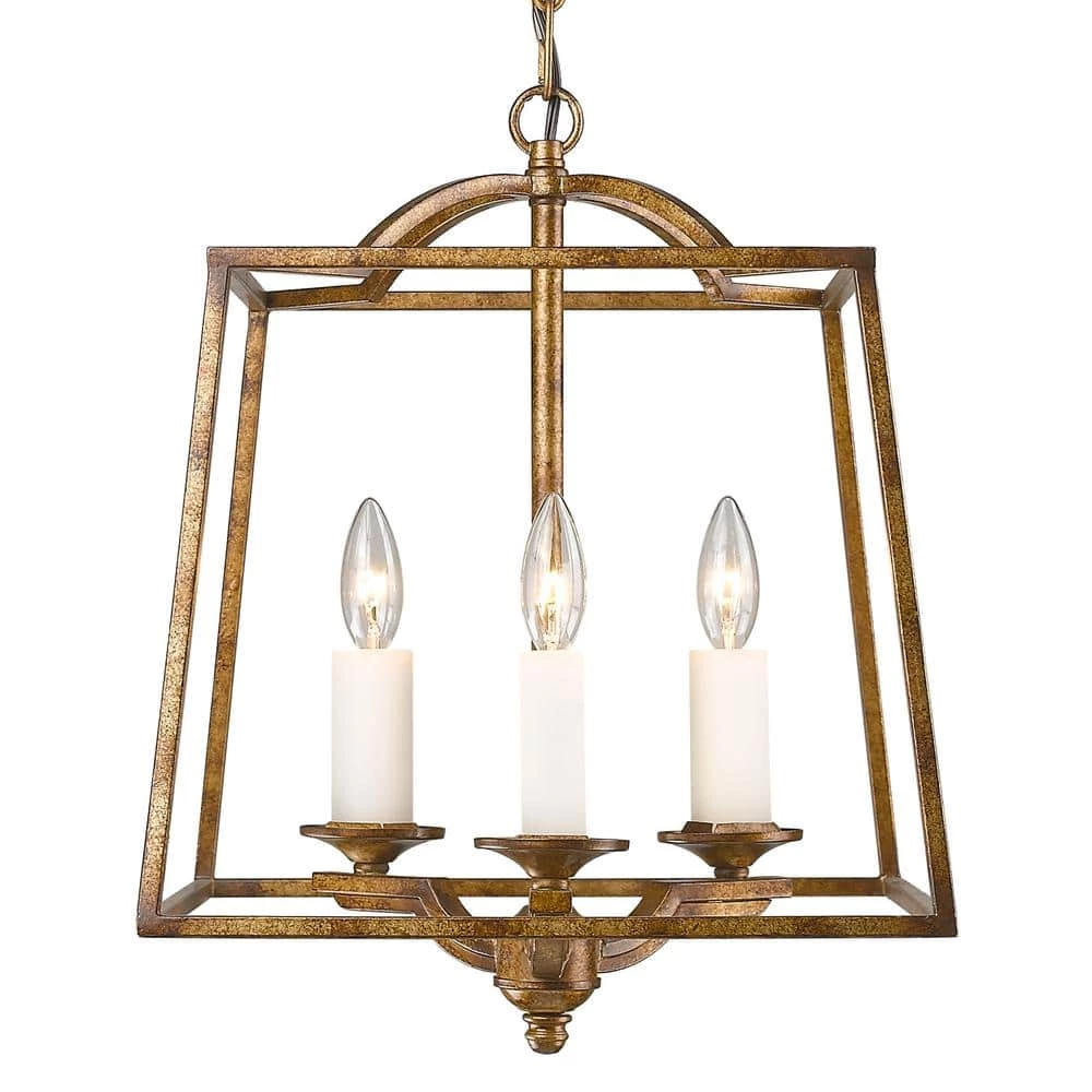Athena 3-Light Grecian Gold Pendant by Golden Lighting 3 Athena 3-Light Grecian Gold Pendant by Golden Lighting