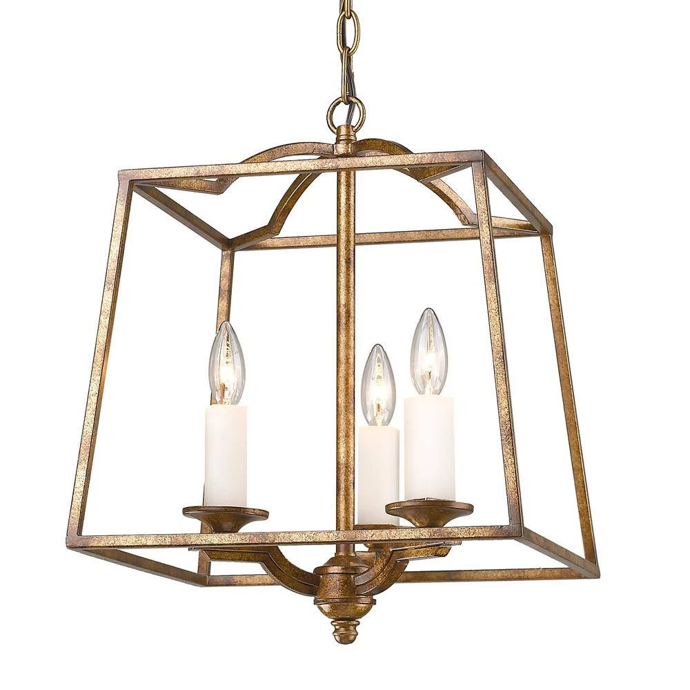 Athena 3-Light Grecian Gold Pendant by Golden Lighting 7 Athena 3-Light Grecian Gold Pendant by Golden Lighting - Image 5
