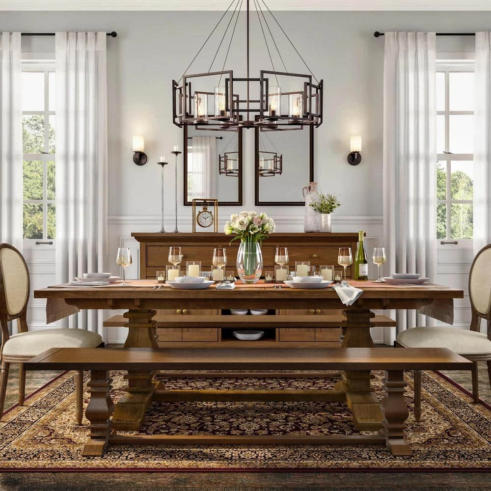 Reddington Collection 8-Light Gunmetal Bronze Chandelier by Golden Lighting 7 Reddington Collection 8-Light Gunmetal Bronze Chandelier by Golden Lighting - Image 5