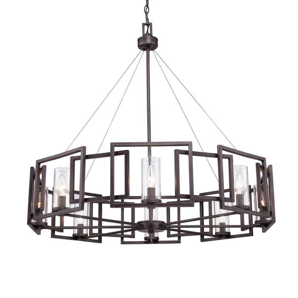 Reddington Collection 8-Light Gunmetal Bronze Chandelier by Golden Lighting 9 Reddington Collection 8-Light Gunmetal Bronze Chandelier by Golden Lighting - Image 7