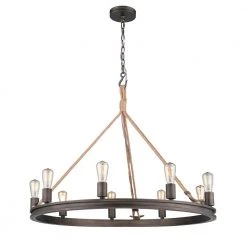Chatham 9-Light Gunmetal Bronze Chandelier by Golden Lighting -Golden Lighting Shop gunmetal bronze golden lighting chandeliers 1048 9 gmt 44 1000