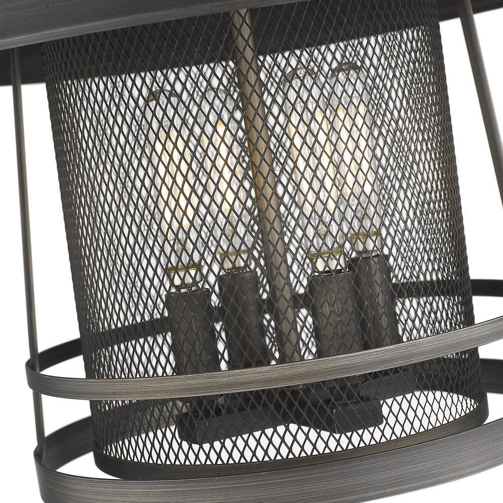 Parsons 4-Light Pendant in Gunmetal Bronze by Golden Lighting 8 Parsons 4-Light Pendant in Gunmetal Bronze by Golden Lighting - Image 6