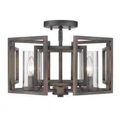 Marco 4-Light Gunmetal Bronze Flush Mount Light by Golden Lighting 9 Marco 4-Light Gunmetal Bronze Flush Mount Light by Golden Lighting -Golden Lighting Shop gunmetal bronze golden lighting flush mount lights 6068 fm gmt 4f 1000