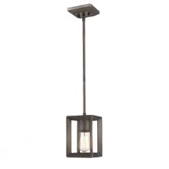 Smyth Collection 1-Light Gunmetal Bronze Mini Pendant by Golden Lighting 11 Smyth Collection 1-Light Gunmetal Bronze Mini Pendant by Golden Lighting -Golden Lighting Shop gunmetal bronze golden lighting pendant lights 073m1lmpgmt 1f 1000