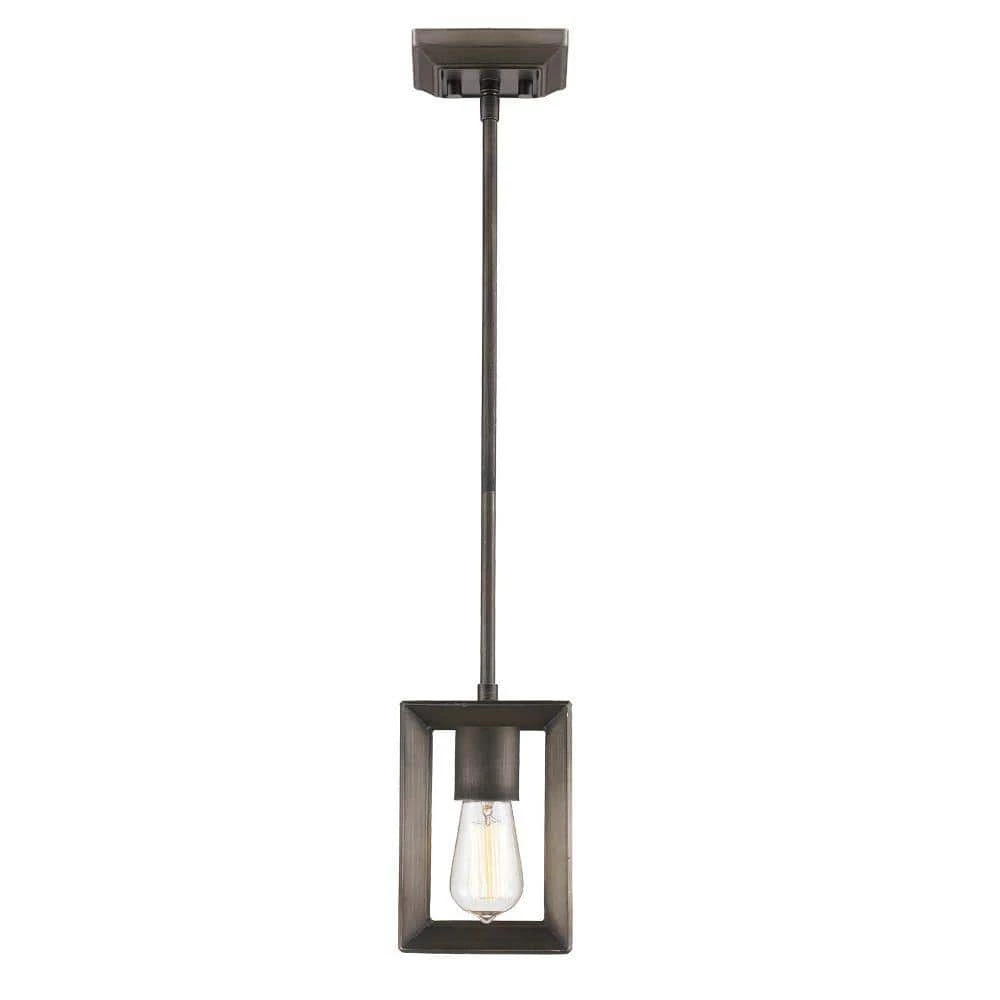 Smyth Collection 1-Light Gunmetal Bronze Mini Pendant by Golden Lighting 3 Smyth Collection 1-Light Gunmetal Bronze Mini Pendant by Golden Lighting