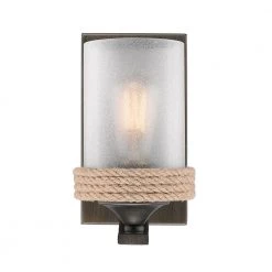 Chatham 1-Light Gunmetal Bronze Bath Vanity Light by Golden Lighting