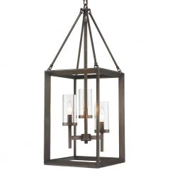 Smyth Collection 3-Light Gunmetal Bronze Pendant by Golden Lighting -Golden Lighting Shop gunmetal bronze with clear glass golden lighting chandeliers 0733pmpgmt 4f 1000