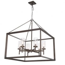 Smyth Collection 6-Light Gunmetal Bronze Chandelier by Golden Lighting -Golden Lighting Shop gunmetal bronze with clear glass golden lighting chandeliers 0736mpgmt 1d 1000