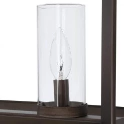 Smyth Collection 5-Light Gunmetal Bronze Island Pendant by Golden Lighting -Golden Lighting Shop gunmetal bronze with clear glass golden lighting chandeliers 073lpmpgmt 1d 1000