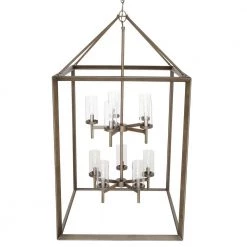 Smyth 10-Light Gunmetal Bronze Pendant with Clear Glass by Golden Lighting 17 Smyth 10-Light Gunmetal Bronze Pendant with Clear Glass by Golden Lighting -Golden Lighting Shop gunmetal bronze with clear glass golden lighting chandeliers 2073 10p gmt clr 1d 1000