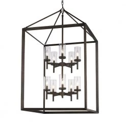 Smyth 10-Light Gunmetal Bronze Pendant with Clear Glass by Golden Lighting 21 Smyth 10-Light Gunmetal Bronze Pendant with Clear Glass by Golden Lighting -Golden Lighting Shop gunmetal bronze with clear glass golden lighting chandeliers 2073 10p gmt clr 4f 1000