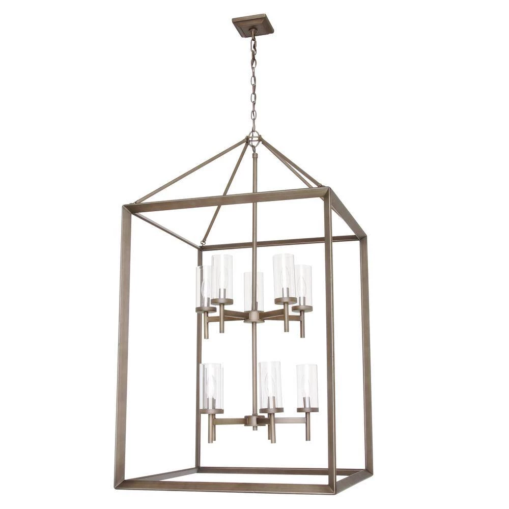 Smyth 10-Light Gunmetal Bronze Pendant with Clear Glass by Golden Lighting 9 Smyth 10-Light Gunmetal Bronze Pendant with Clear Glass by Golden Lighting - Image 7