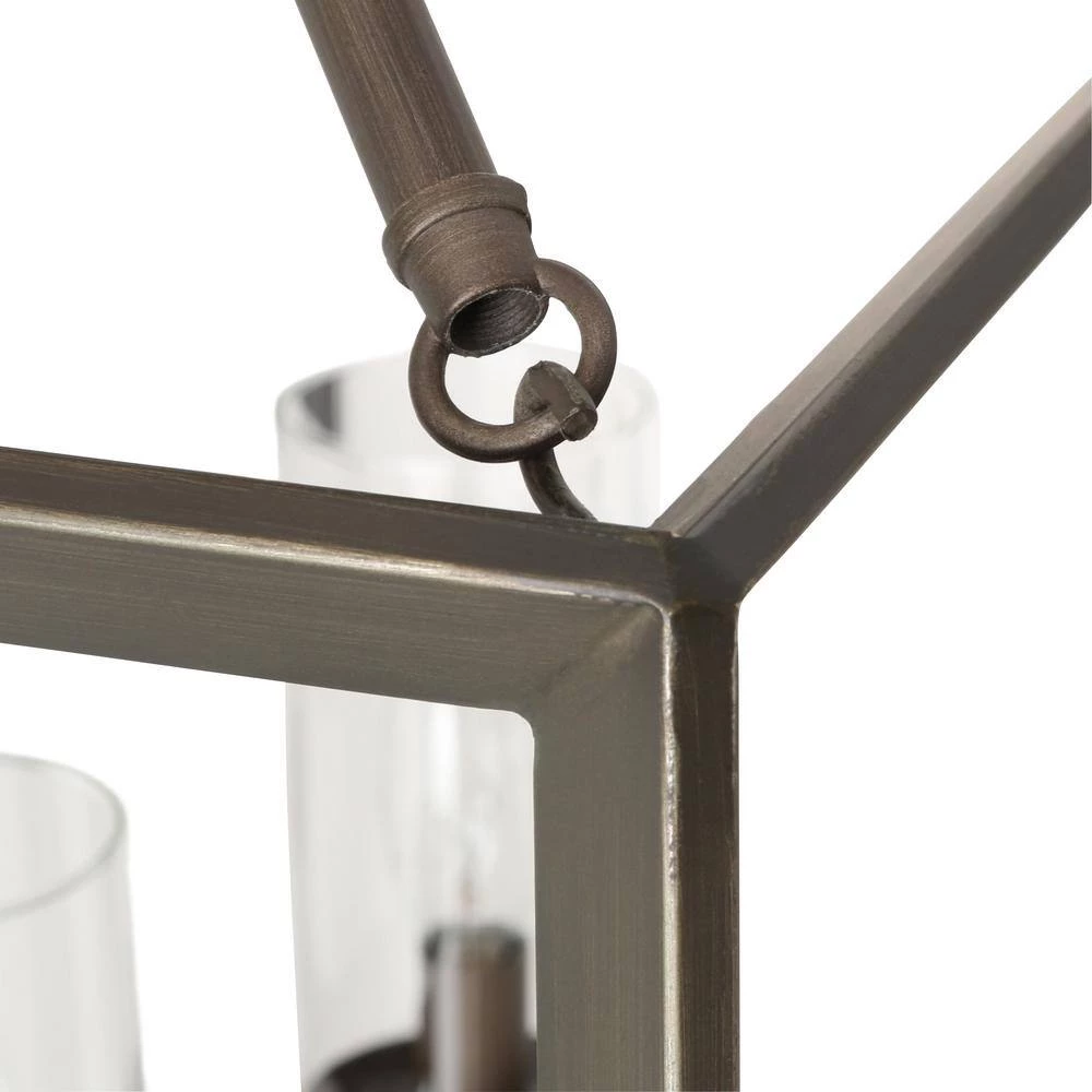 Smyth 10-Light Gunmetal Bronze Pendant with Clear Glass by Golden Lighting 6 Smyth 10-Light Gunmetal Bronze Pendant with Clear Glass by Golden Lighting - Image 4