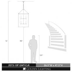 Smyth 10-Light Gunmetal Bronze Pendant with Clear Glass by Golden Lighting 23 Smyth 10-Light Gunmetal Bronze Pendant with Clear Glass by Golden Lighting -Golden Lighting Shop gunmetal bronze with clear glass golden lighting chandeliers 2073 10p gmt clr fa 1000