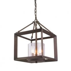 Smyth 3-Light Convertible Semi-Flush Mount in Gunmetal Bronze with Clear Glass by Golden Lighting 11 Smyth 3-Light Convertible Semi-Flush Mount in Gunmetal Bronze with Clear Glass by Golden Lighting -Golden Lighting Shop gunmetal bronze with clear glass golden lighting flush mount lights 2073 sf gmt 4f 1000