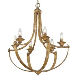 Victoria 6-Light Candlestick Heirloom Gold Chandelier by Golden Lighting -Golden Lighting Shop heirloom gold golden lighting chandeliers 0815 6 hg 4f 1000