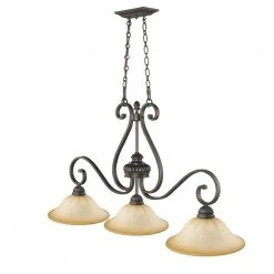 Ocatavia Collection 3-Light Leather Crackle Island Pendant by Golden Lighting -Golden Lighting Shop leather crackle golden lighting chandeliers 11610mplc 40 1000