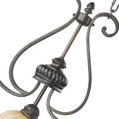 Ocatavia Collection 3-Light Leather Crackle Island Pendant by Golden Lighting -Golden Lighting Shop leather crackle golden lighting chandeliers 11610mplc 44 1000