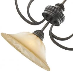 Ocatavia Collection 3-Light Leather Crackle Island Pendant by Golden Lighting -Golden Lighting Shop leather crackle golden lighting chandeliers 11610mplc fa 1000