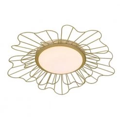Yasmin 24 in. Light Olympic Gold Flush Mount by Golden Lighting