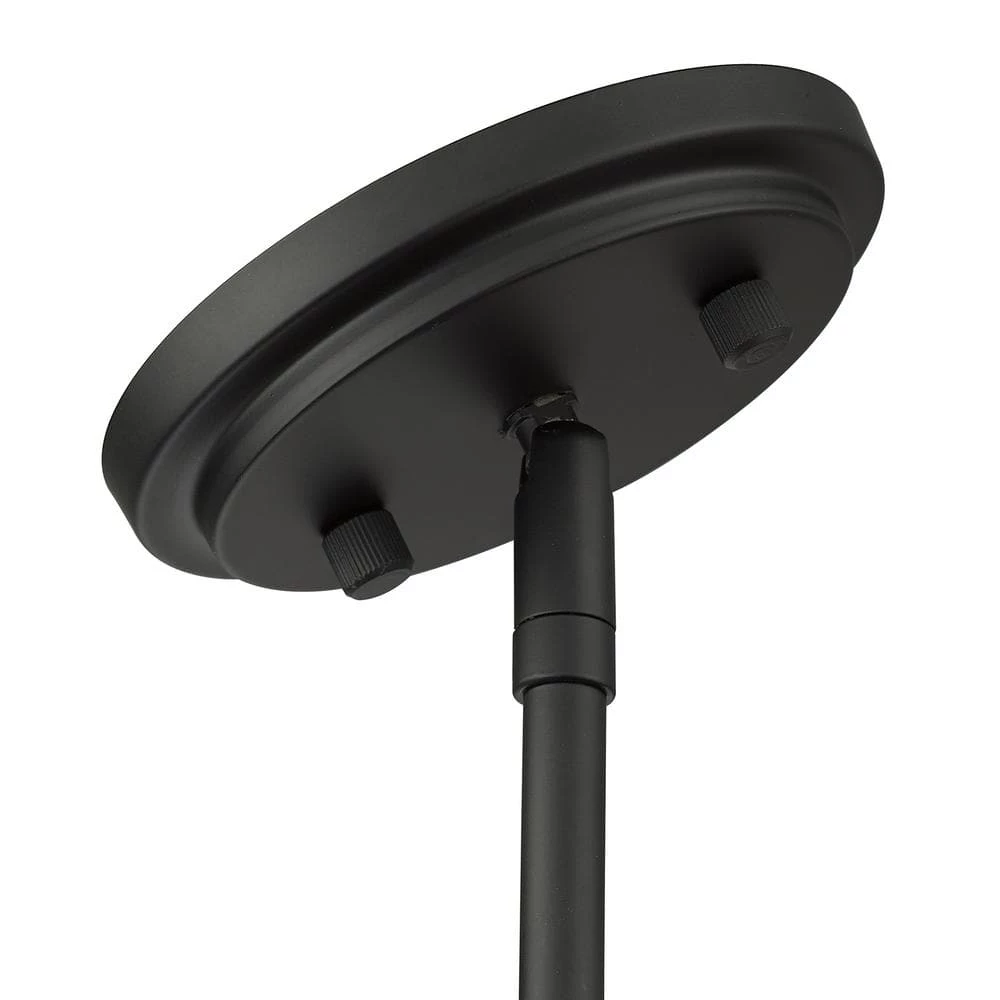 Olympia 1-Light Matte Black Clear Glass Crystal Mini Pendant Light by Golden Lighting 5 Olympia 1-Light Matte Black Clear Glass Crystal Mini Pendant Light by Golden Lighting - Image 3