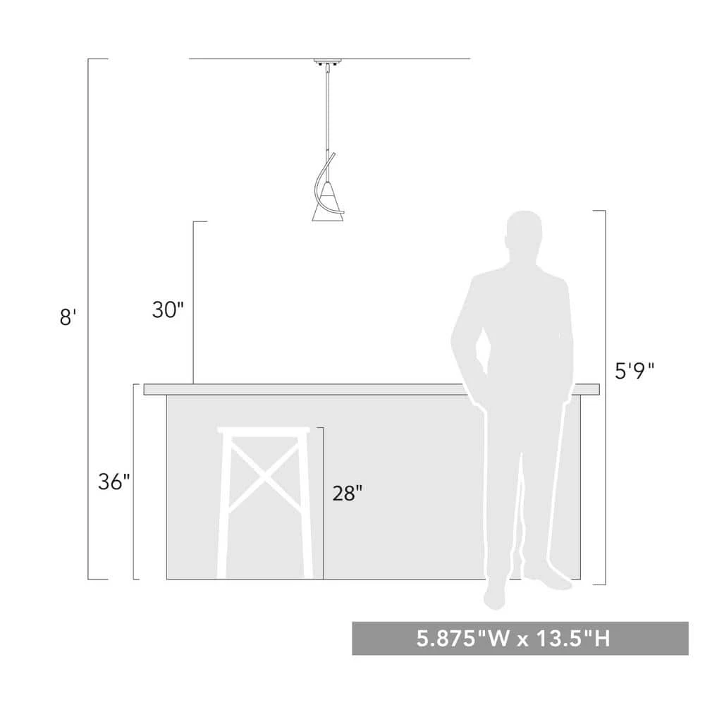Olympia 1-Light Matte Black Clear Glass Crystal Mini Pendant Light by Golden Lighting 7 Olympia 1-Light Matte Black Clear Glass Crystal Mini Pendant Light by Golden Lighting - Image 5