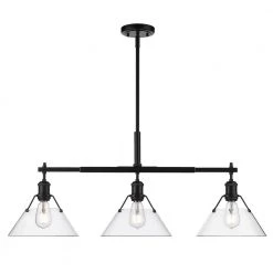 Golden Lighting Shop -Golden Lighting Shop matte black clear glass golden lighting chandeliers 3306 lp blk clr c3 1000