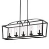 Mercer 5-Light Matte Black Clear Glass Cage Pendant Light by Golden Lighting 1 Mercer 5-Light Matte Black Clear Glass Cage Pendant Light by Golden Lighting -Golden Lighting Shop matte black clear glass golden lighting chandeliers 4309 lp blk blk clr 64 1000