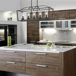 Mercer 5-Light Matte Black Clear Glass Cage Pendant Light by Golden Lighting 14 Mercer 5-Light Matte Black Clear Glass Cage Pendant Light by Golden Lighting -Golden Lighting Shop matte black clear glass golden lighting chandeliers 4309 lp blk blk clr fa 1000