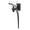 Olympia 1-Light Matte Black Clear Glass Wall Sconce by Golden Lighting