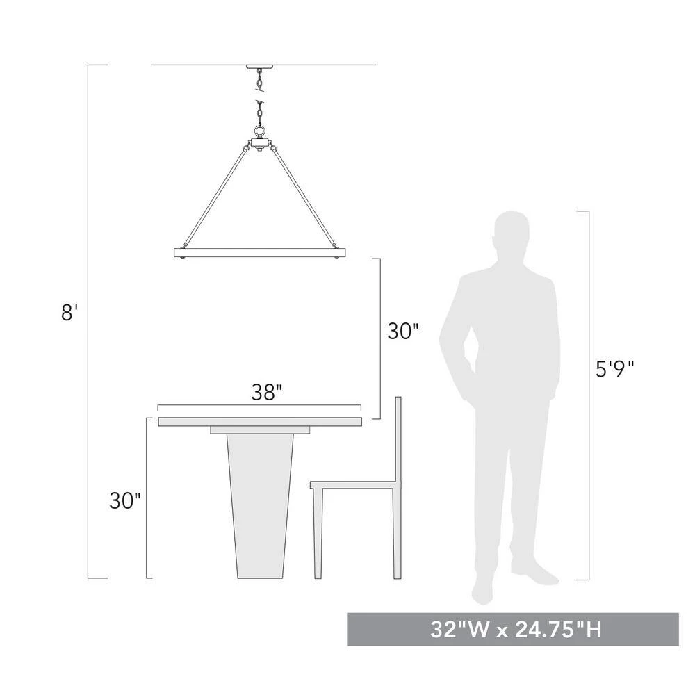 Castile 9-Light Matte Black Chandelier by Golden Lighting 6 Castile 9-Light Matte Black Chandelier by Golden Lighting - Image 4
