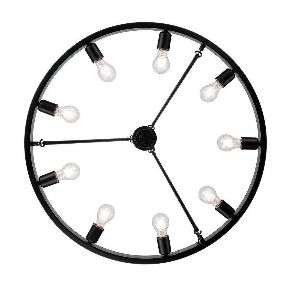 Castile 9-Light Matte Black Chandelier by Golden Lighting 5 Castile 9-Light Matte Black Chandelier by Golden Lighting - Image 3