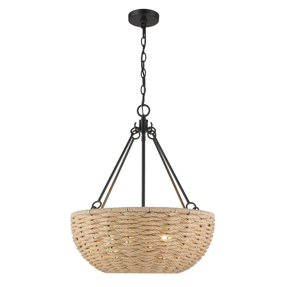 Hathaway 4-Light Matte Black Pendant by Golden Lighting 5 Hathaway 4-Light Matte Black Pendant by Golden Lighting - Image 3
