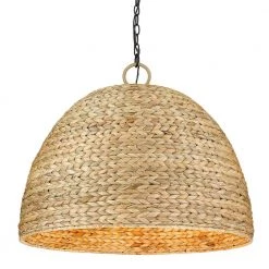 Rue 8-Light Matte Black Pendant with Other Shade by Golden Lighting