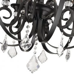 Ella 6-Light Matte Black Chandelier by Golden Lighting -Golden Lighting Shop matte black golden lighting chandeliers 1323 6 blk 1f 1000