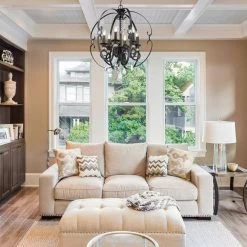 Ella 6-Light Matte Black Chandelier by Golden Lighting -Golden Lighting Shop matte black golden lighting chandeliers 1323 6 blk 31 1000