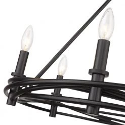 Weaver 6-Light Matte Black Candle Chandelier by Golden Lighting 11 Weaver 6-Light Matte Black Candle Chandelier by Golden Lighting -Golden Lighting Shop matte black golden lighting chandeliers 1417 6 blk 1f 1000
