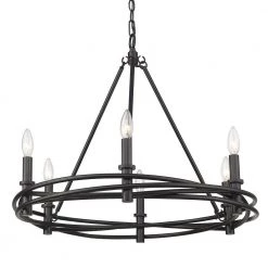 Weaver 6-Light Matte Black Candle Chandelier by Golden Lighting 10 Weaver 6-Light Matte Black Candle Chandelier by Golden Lighting -Golden Lighting Shop matte black golden lighting chandeliers 1417 6 blk 4f 1000
