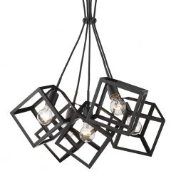 Cassio 5 Light Pendant by Golden Lighting 12 Cassio 5 Light Pendant by Golden Lighting -Golden Lighting Shop matte black golden lighting chandeliers 2086 5p blk 1f 1000